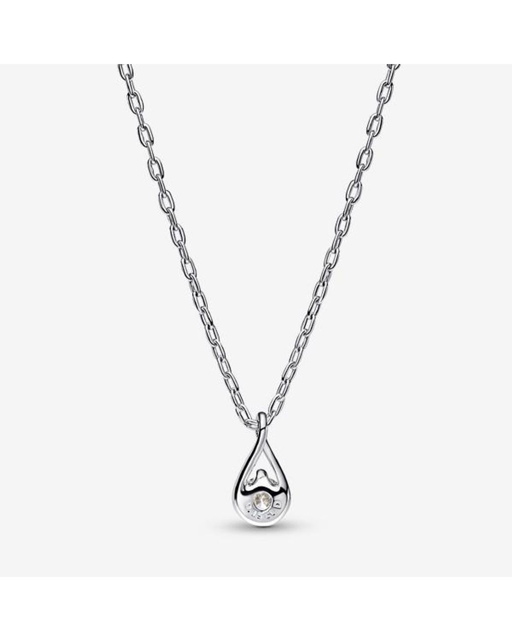 Pandora Metallic Infinite Sterling Lab-Grown Diamond Pendant Necklace