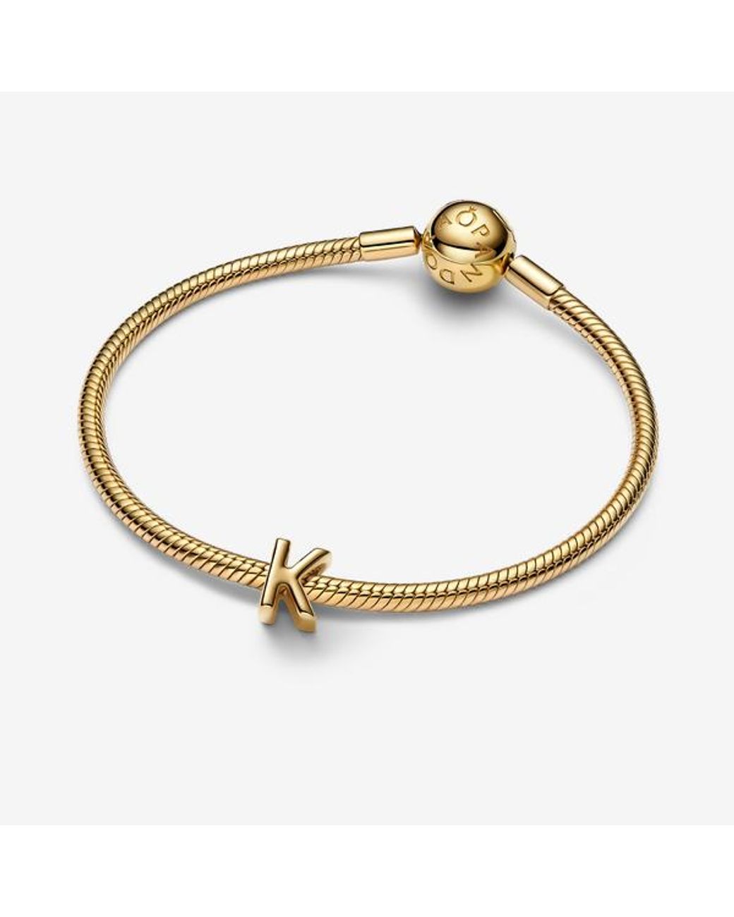 Pandora Metallic Letter K Alphabet Charm