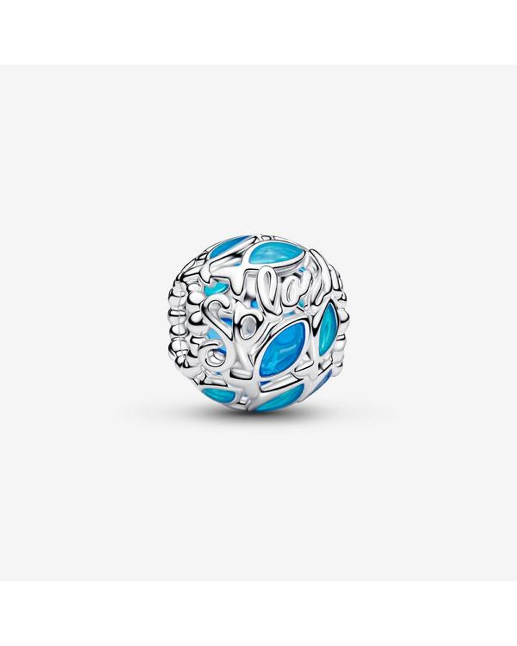 Pandora Blue Openwork Swimming Fish Charm
