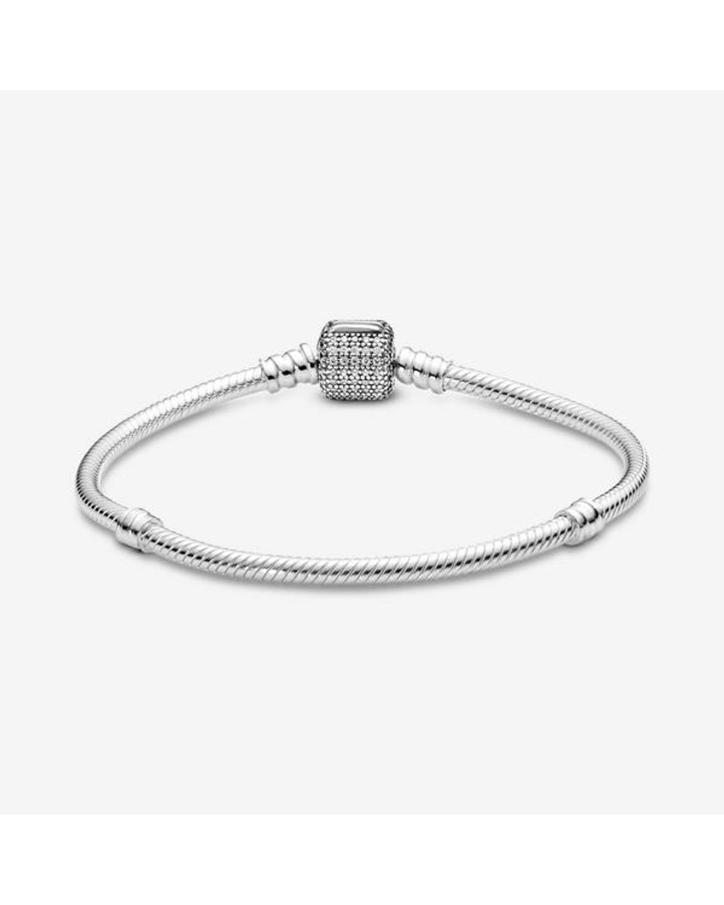 Pandora Metallic Moments Snake Chain Style Open Bangle