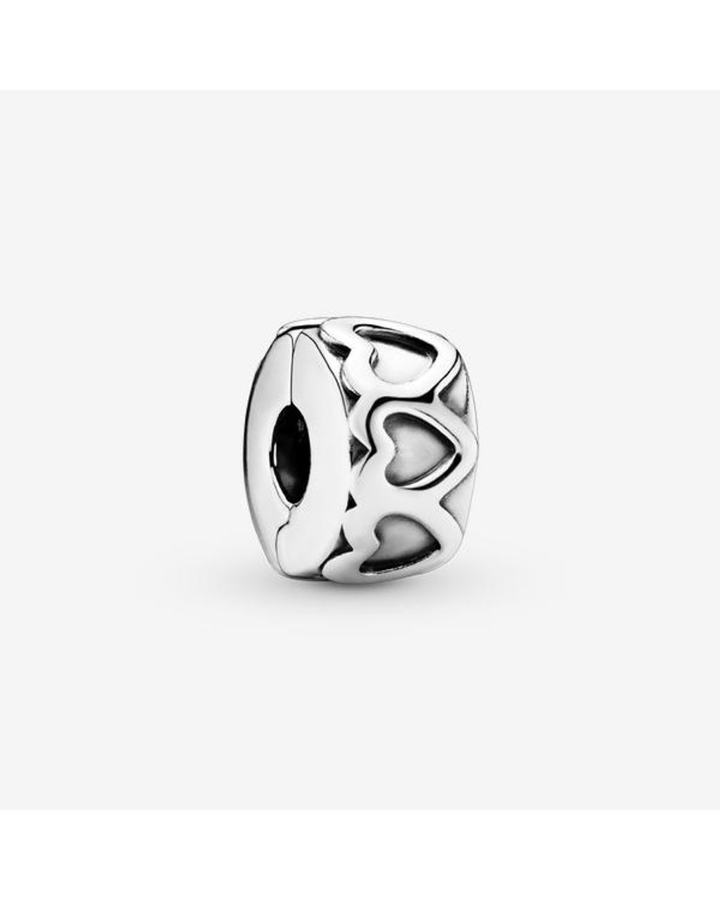 Pandora White Band Of Hearts Clip Charm