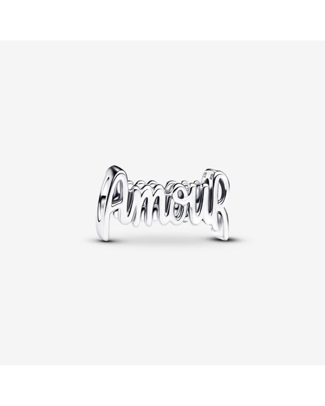 Pandora White Amour Script Charm