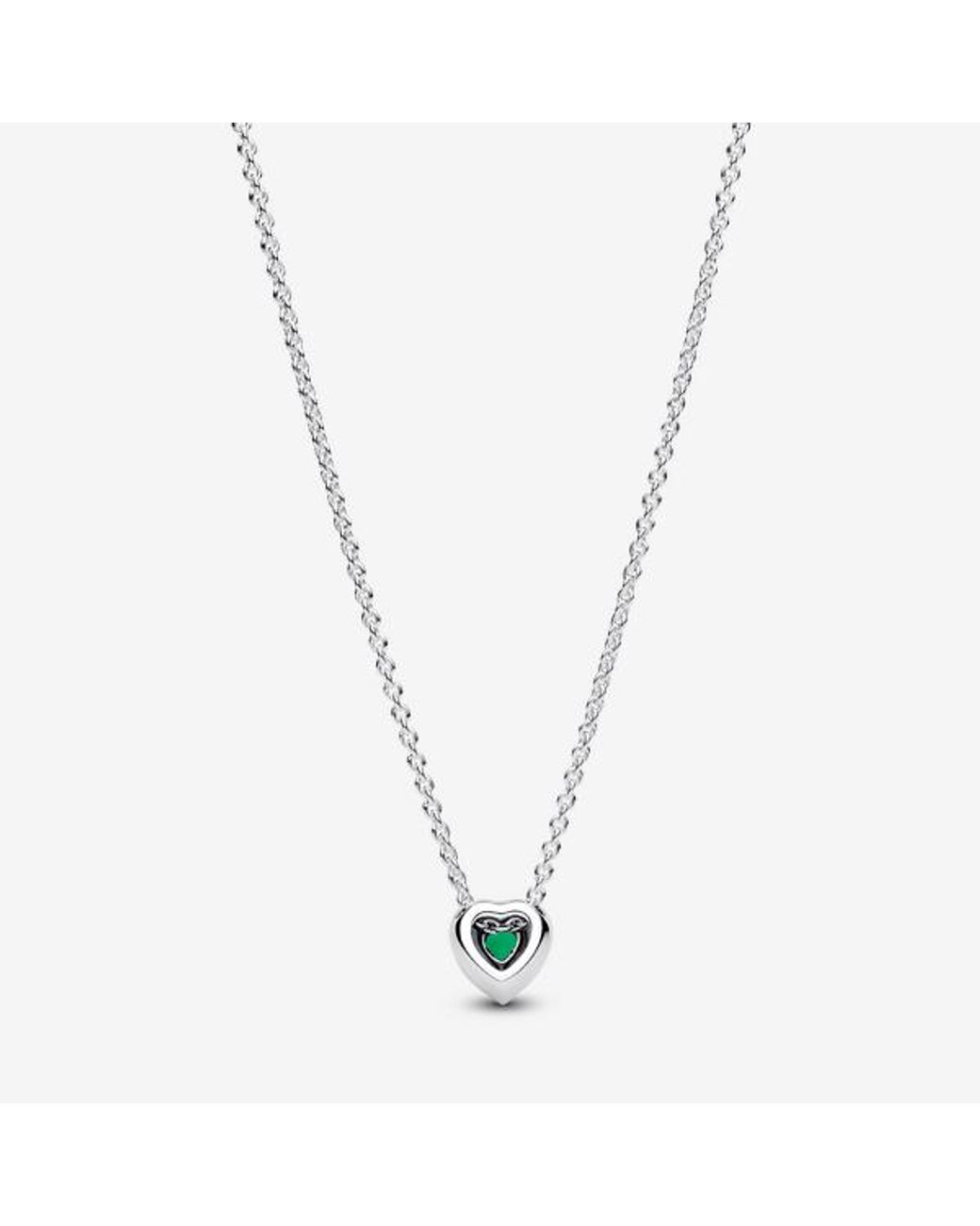Pandora Metallic Elevated Heart Necklace