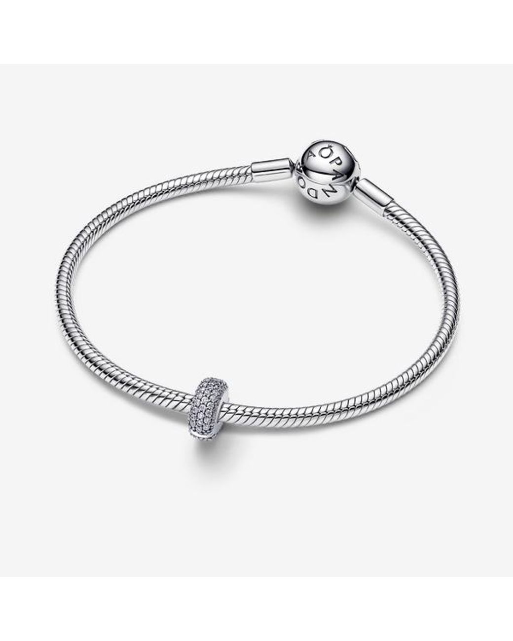 Pandora White Pavé Clip Charm
