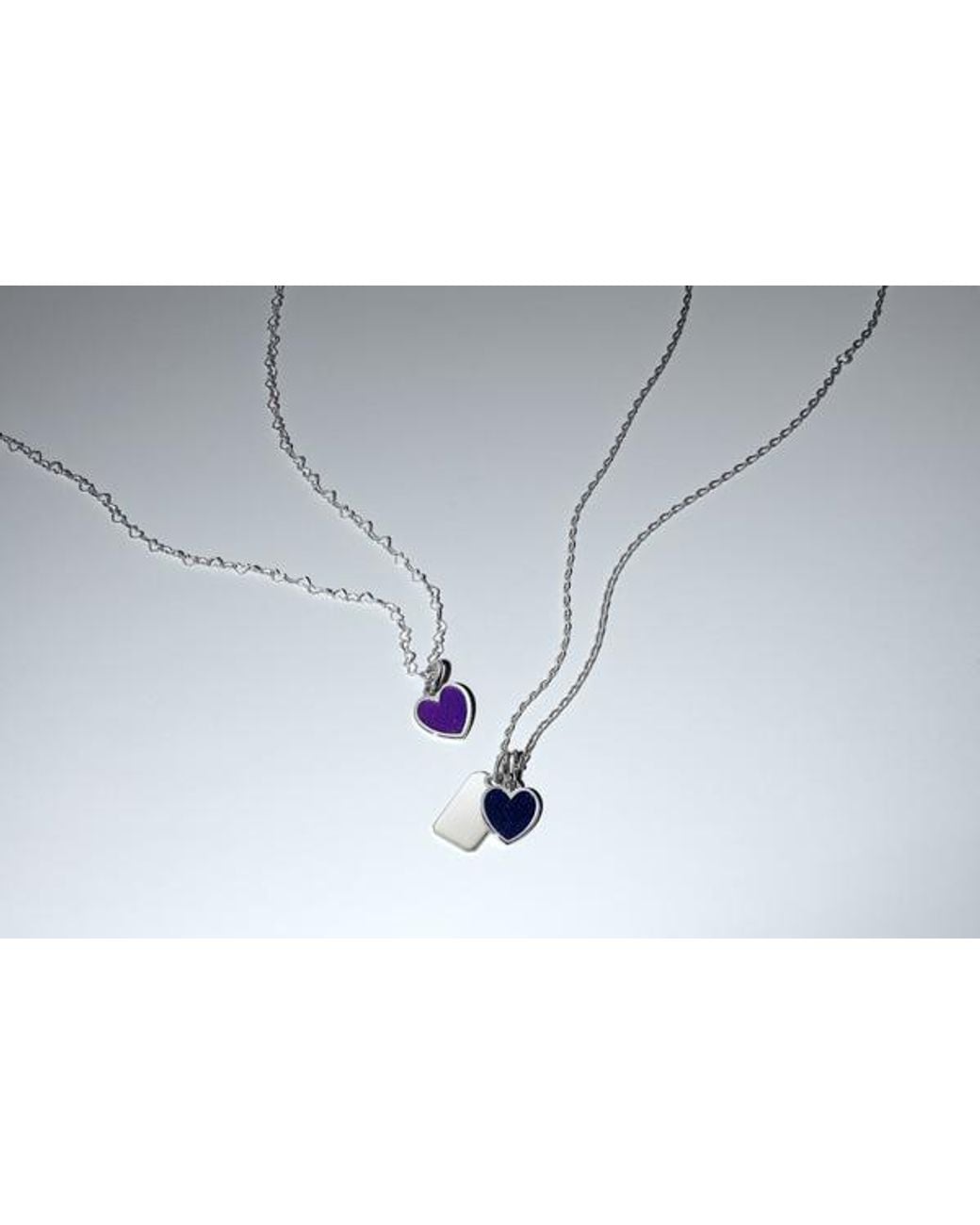 Pandora Metallic Linked Hearts Collier Necklace
