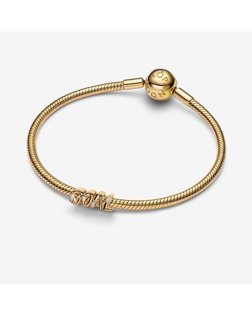 Pandora Metallic Goal Script Charm