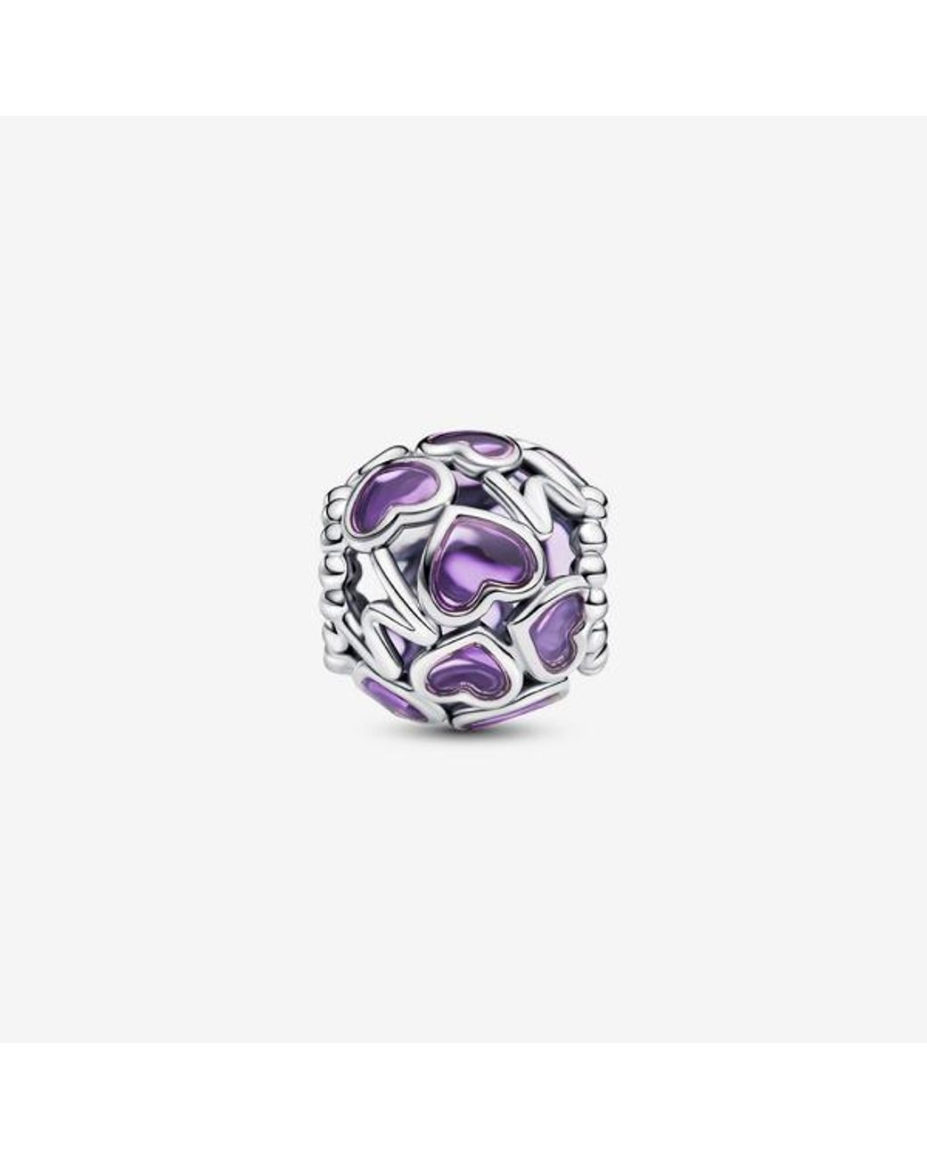 Pandora White Openwork Hearts Mum Charm