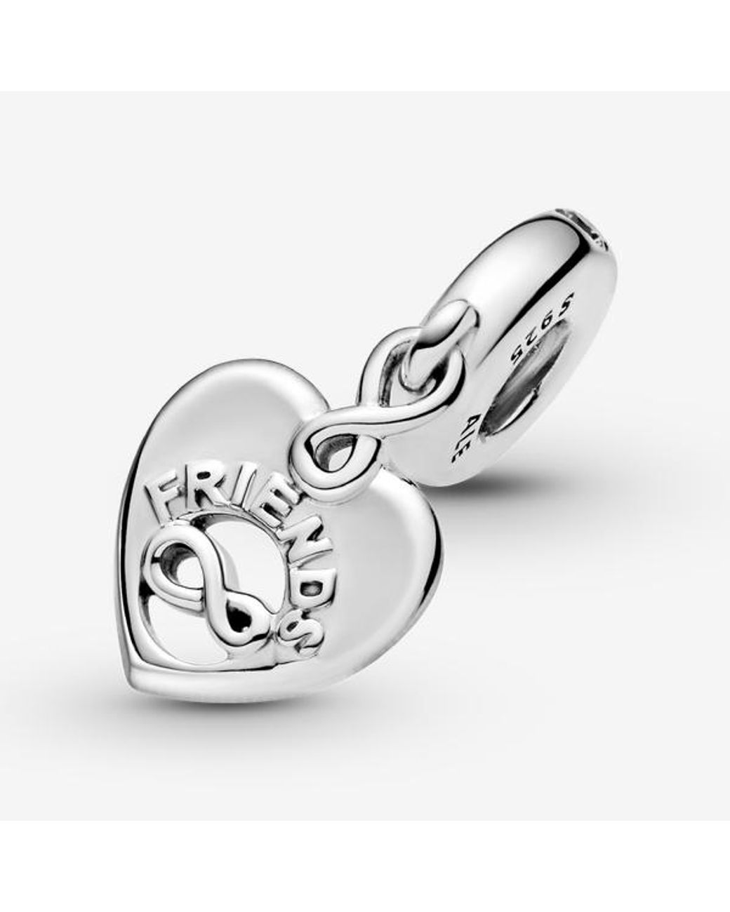 Pandora Metallic Friends Forever Heart Dangle Charm