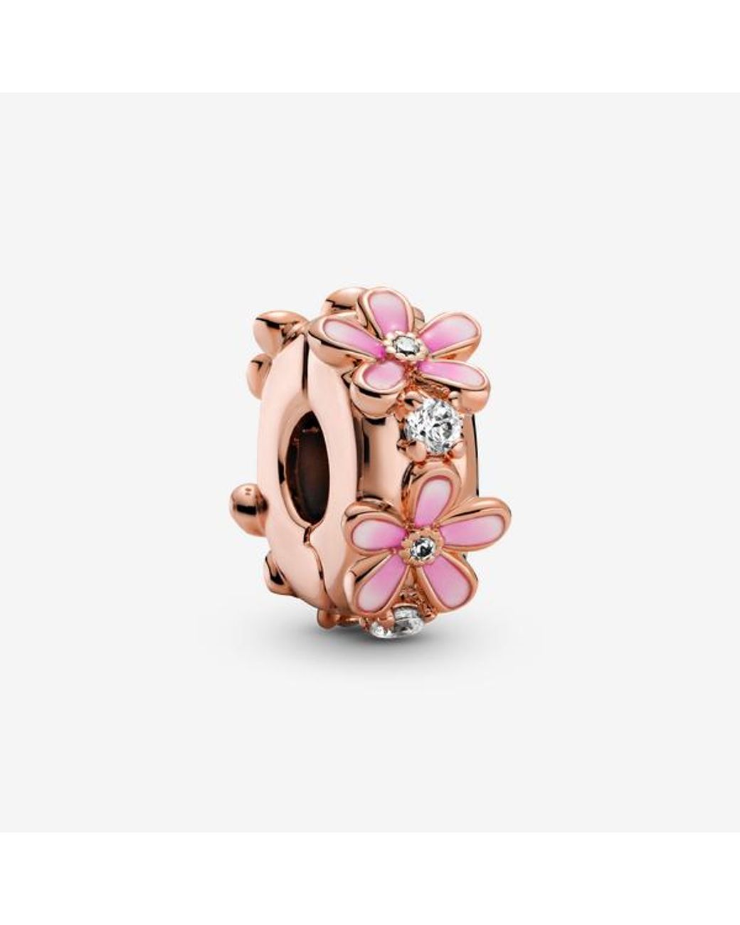 Pandora Moments 14k Rose Gold-plated Pink Daisy Flower Stud Earrings