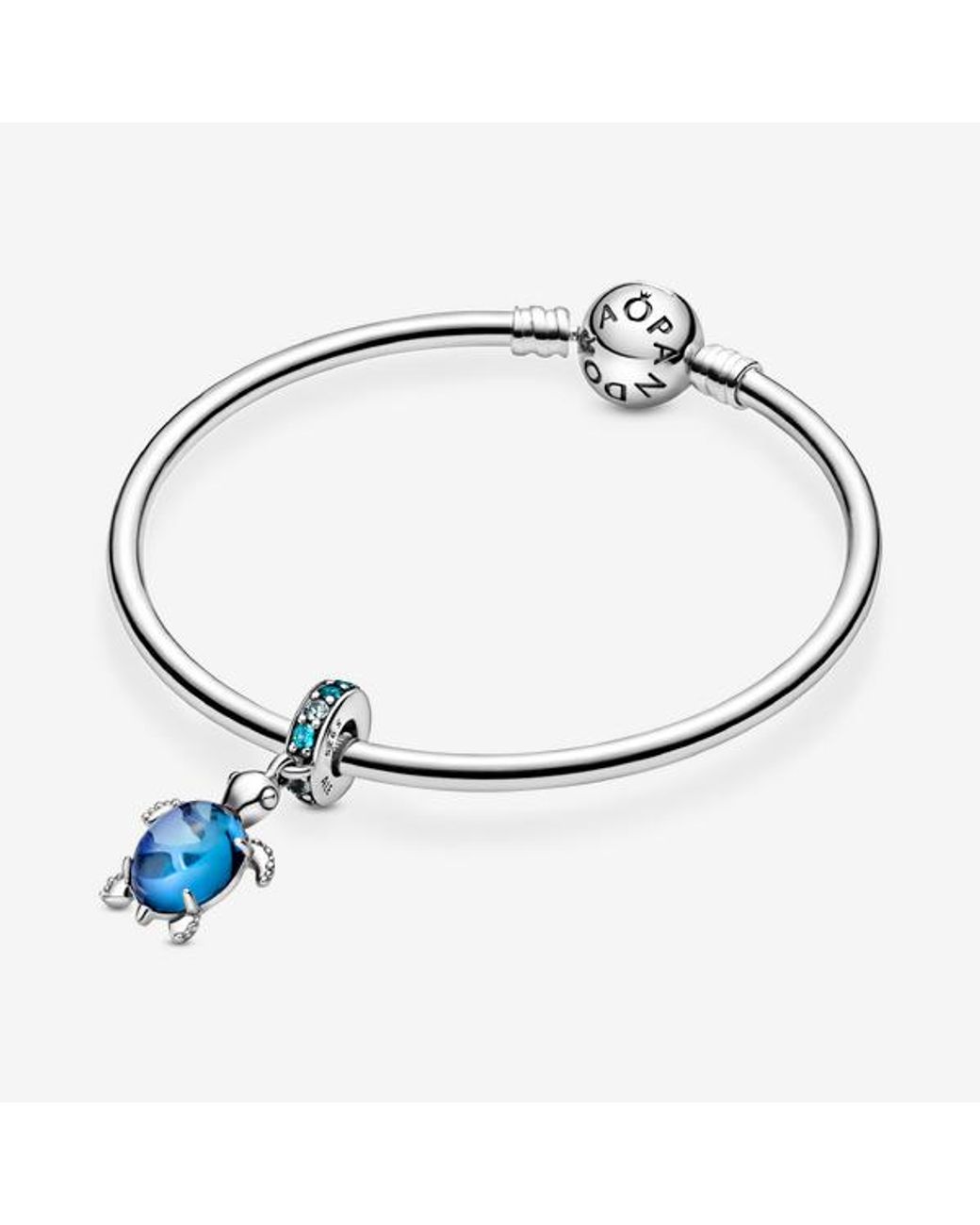 Pandora Blue Murano Glass Sea Turtle Dangle Charm