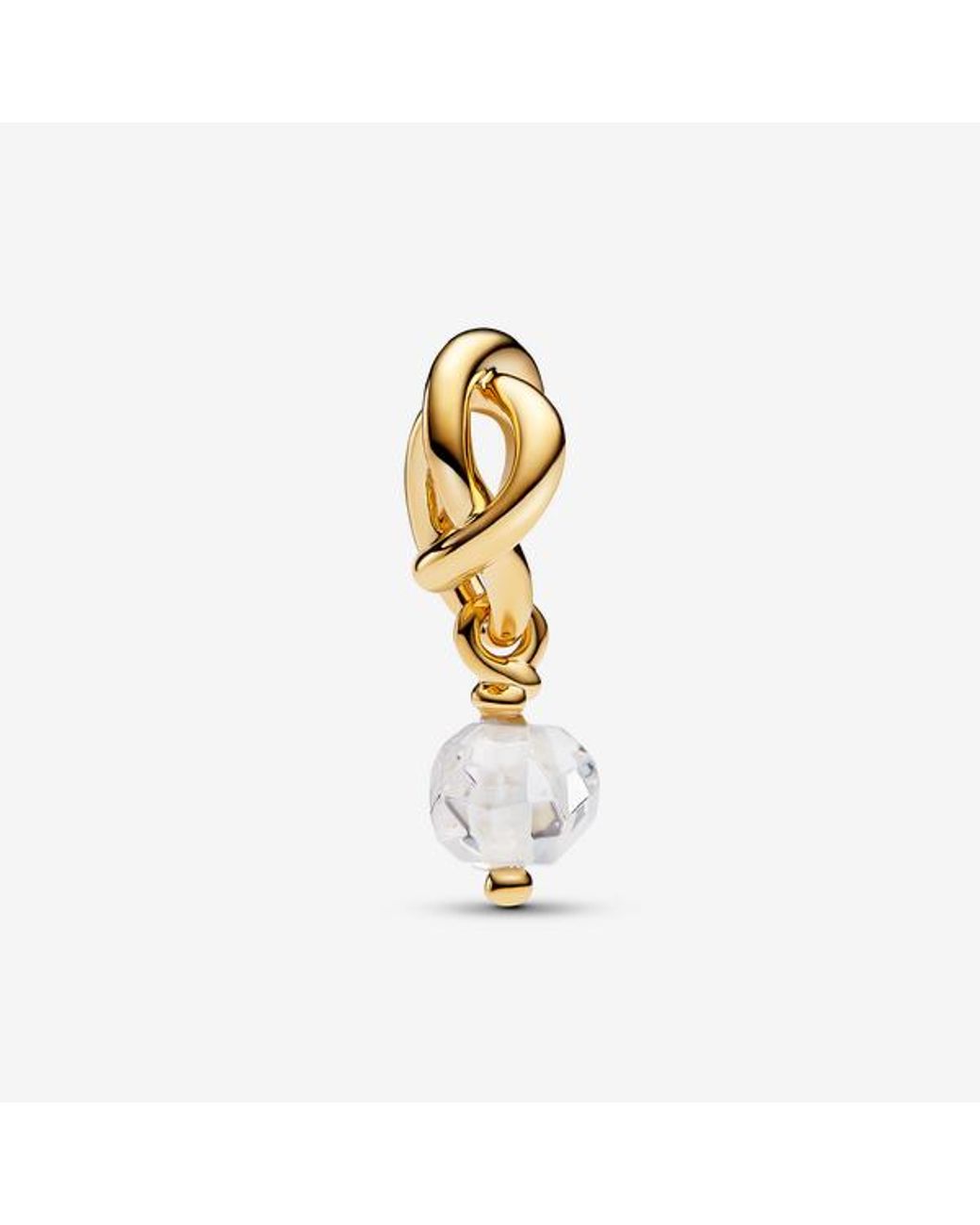 Pandora Metallic April Birthstone Eternity Circle Dangle Charm