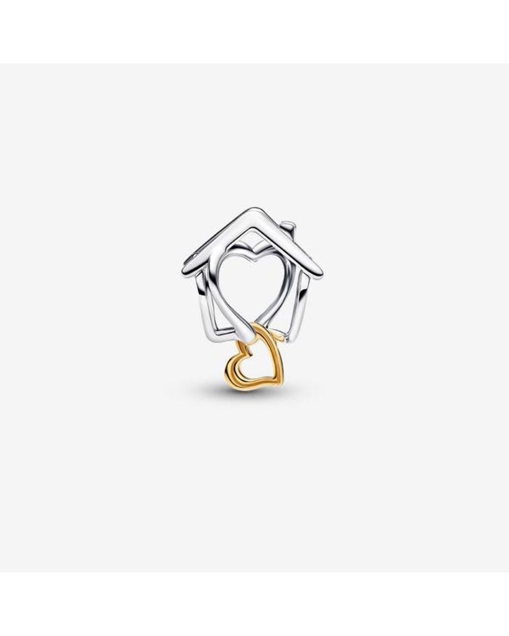 Pandora Metallic Home & Heart Charm