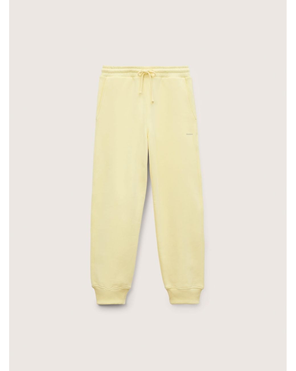 PANGAIA Yellow Heavyweight Drawstring Sweatpants—Light