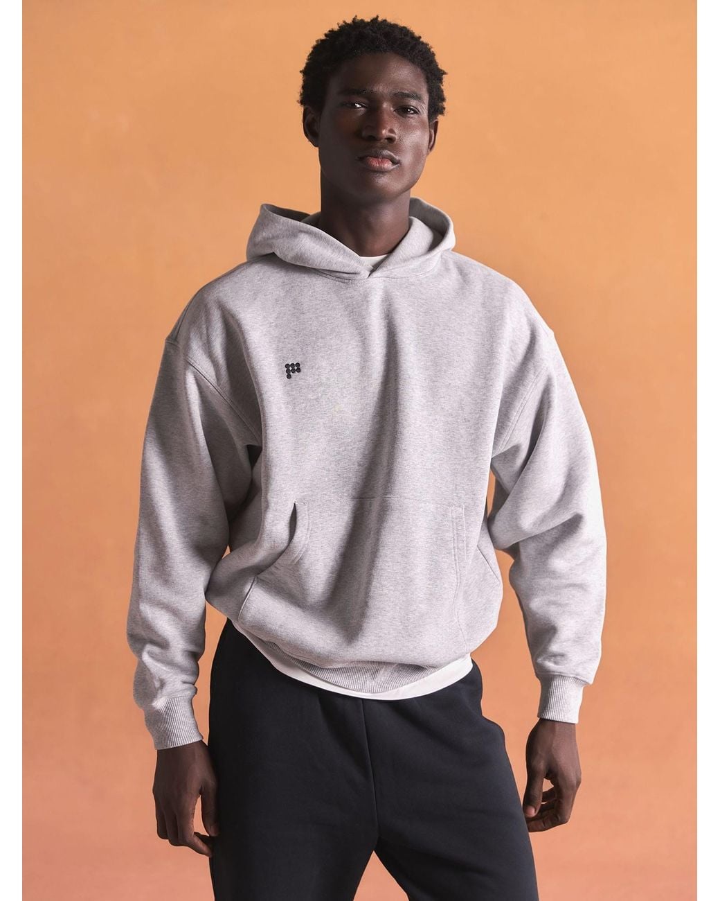PANGAIA Gray Heavyweight Hoodie— Marl for men