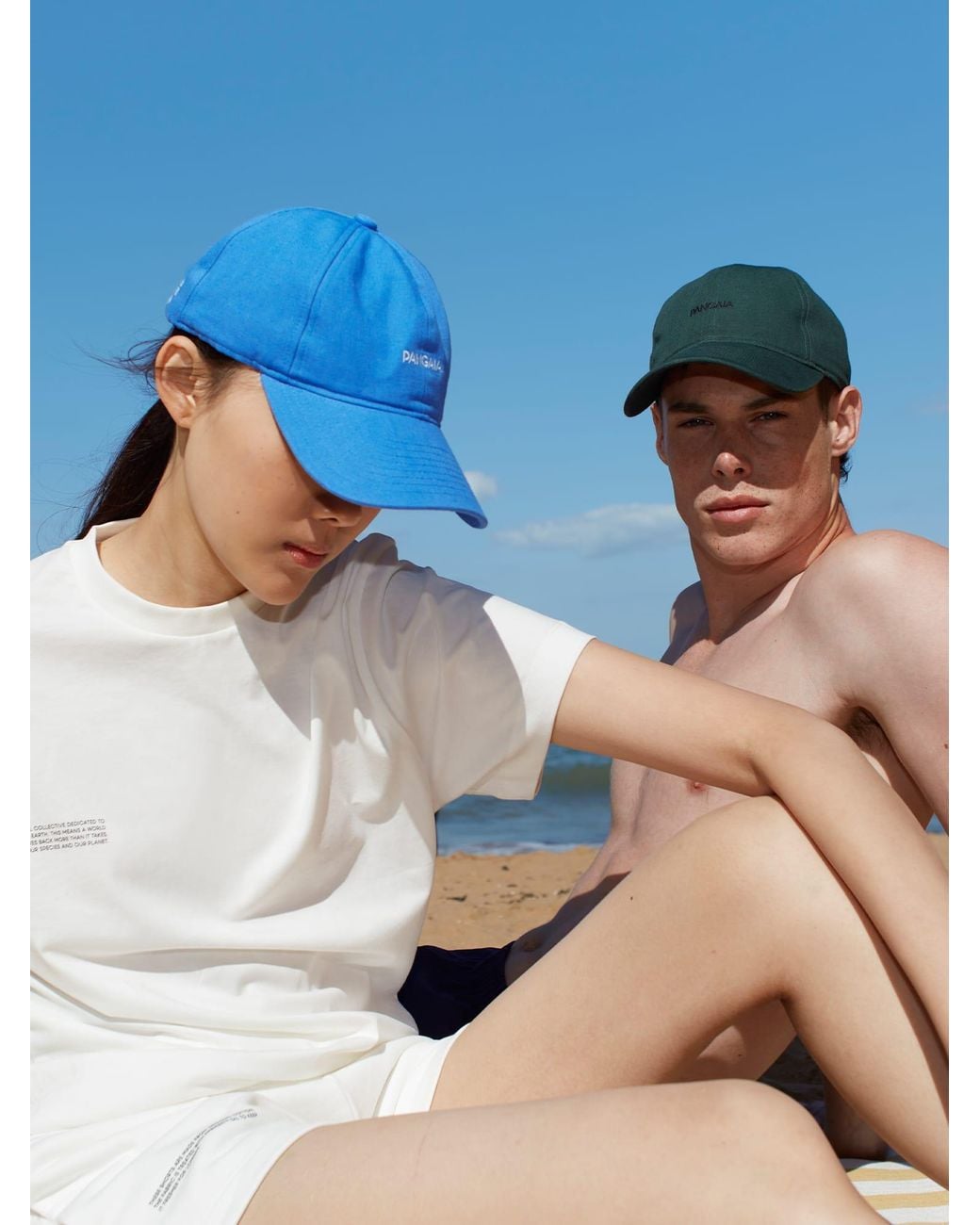 PANGAIA Blue Organic Cotton Cap Logo—Gaia