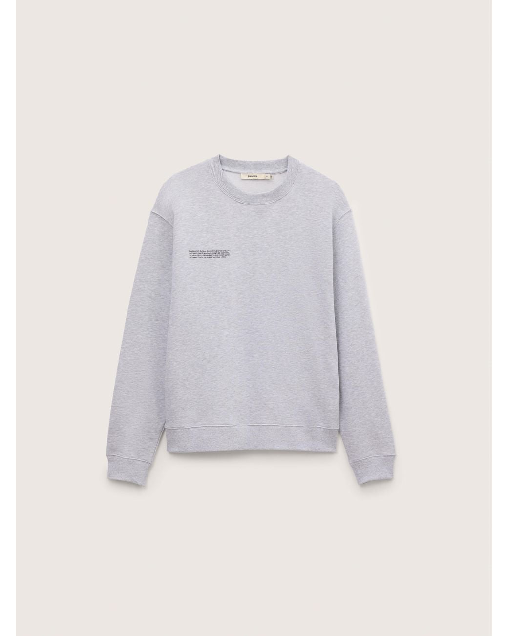 PANGAIA White Midweight Sweatshirt— Marl for men