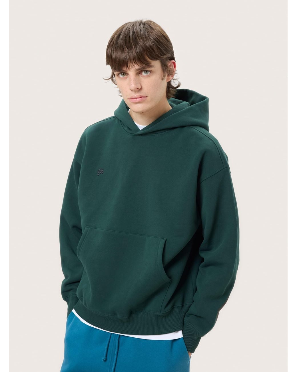 PANGAIA Green Heavyweight Soft Organic Cotton Hoodie—Depth for men