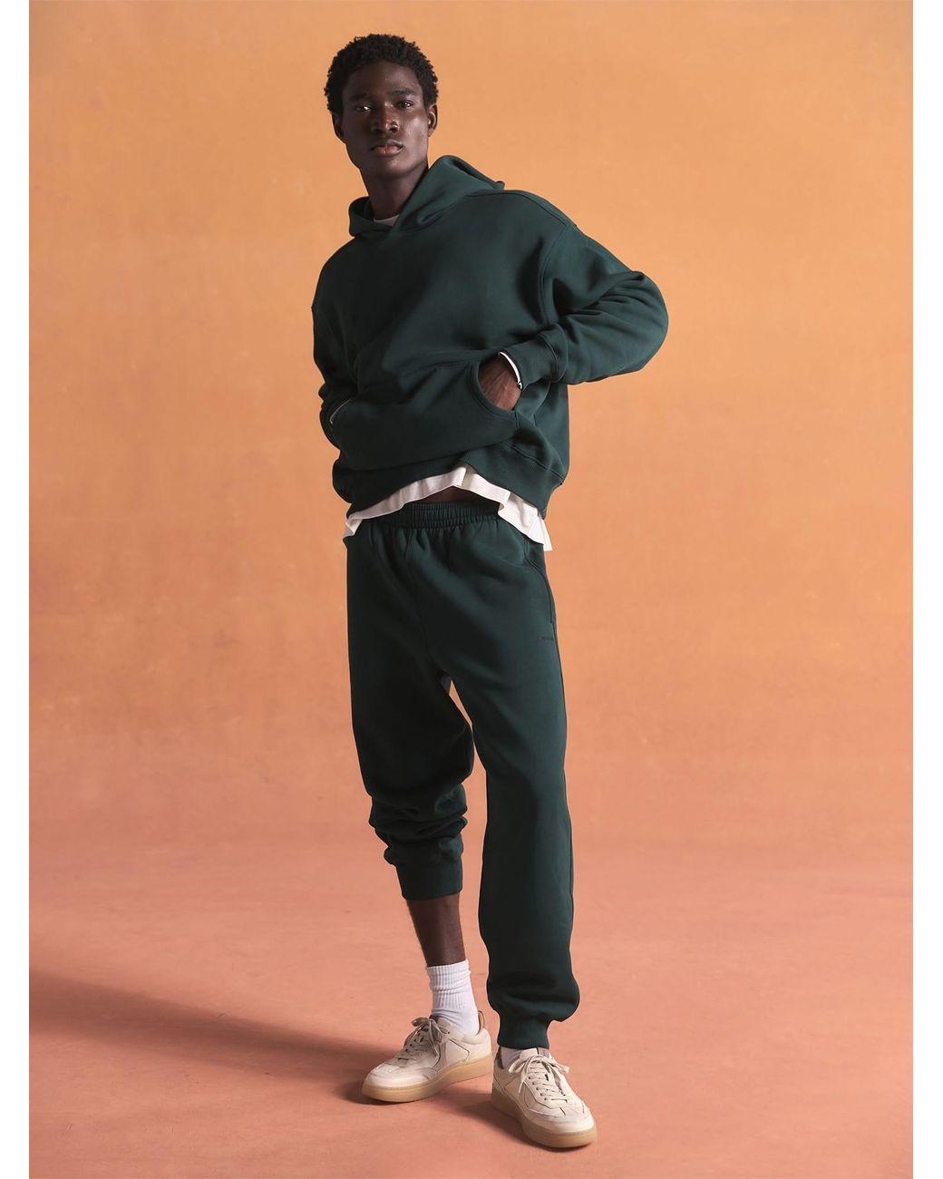 PANGAIA Green Heavyweight Track Pants—Depth for men