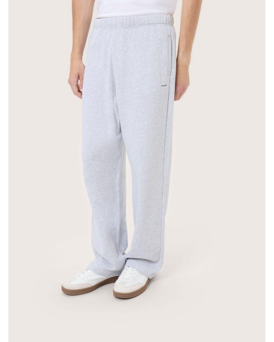 PANGAIA White Heavyweight Straight Leg Sweatpants— Marl for men