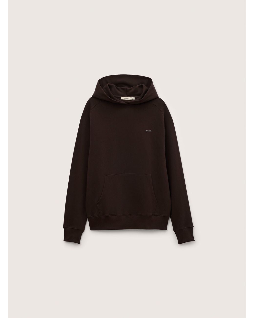 PANGAIA Black Midweight Logo Hoodie—Obsidian Core for men