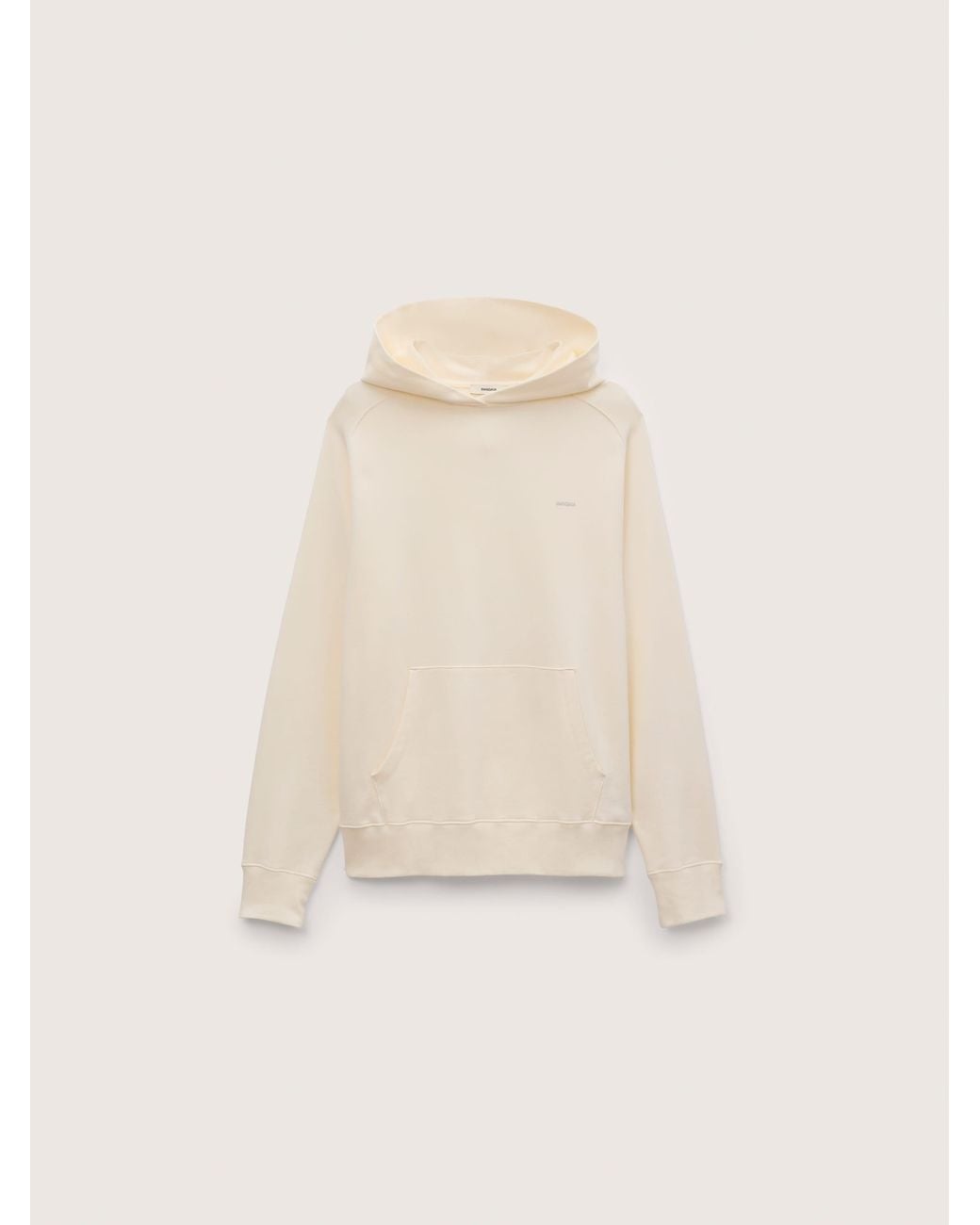 PANGAIA White Midweight Logo Hoodie—Soft Void for men