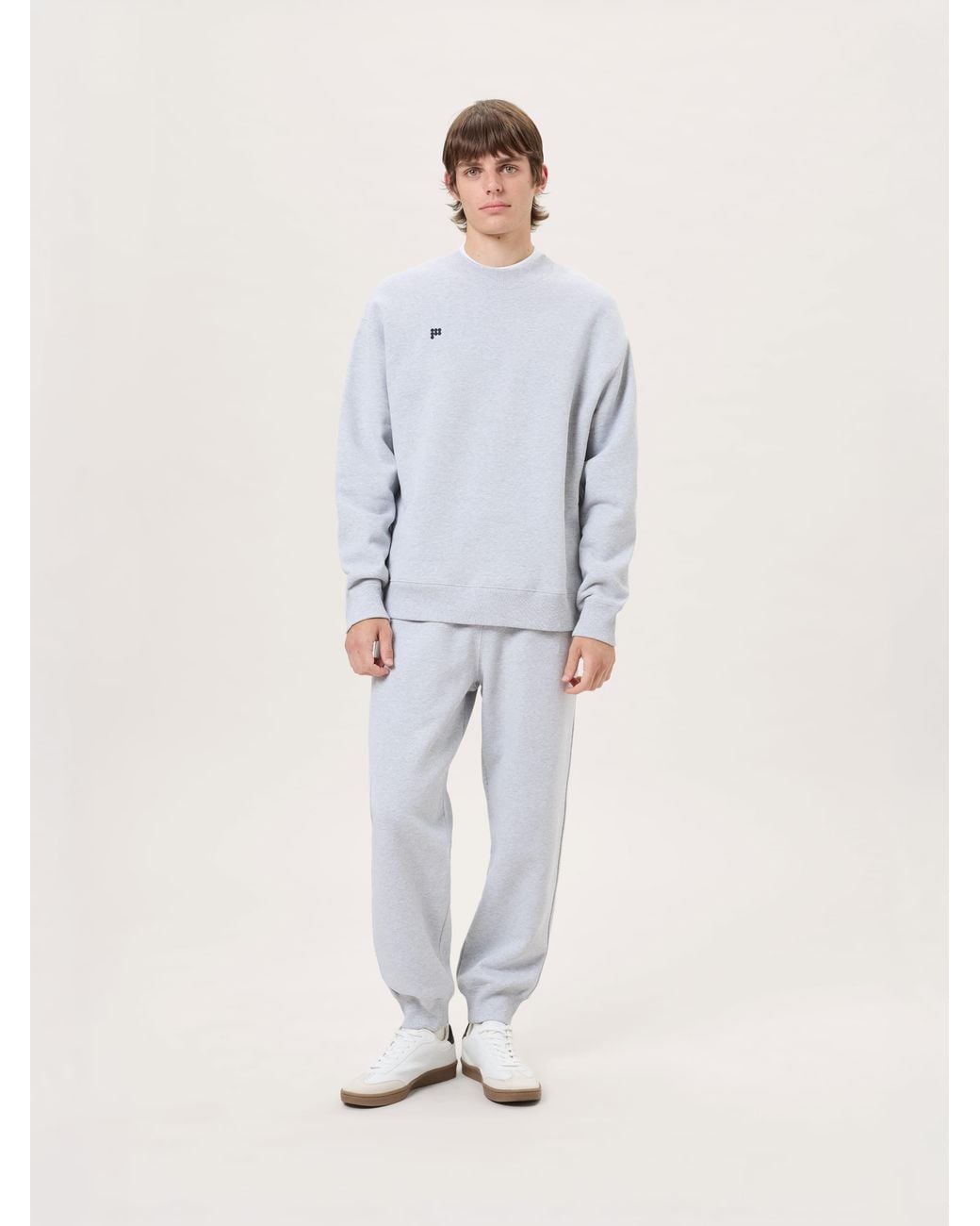 PANGAIA White Heavyweight Sweatpants— Marl for men