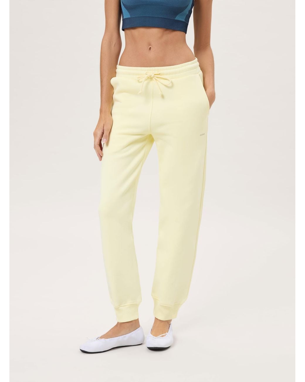 PANGAIA Yellow Heavyweight Drawstring Sweatpants—Light