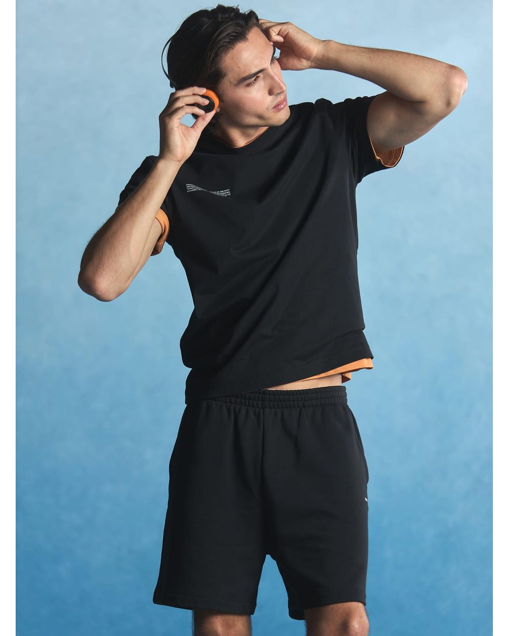 PANGAIA Blue Midweight T-Shirt for men