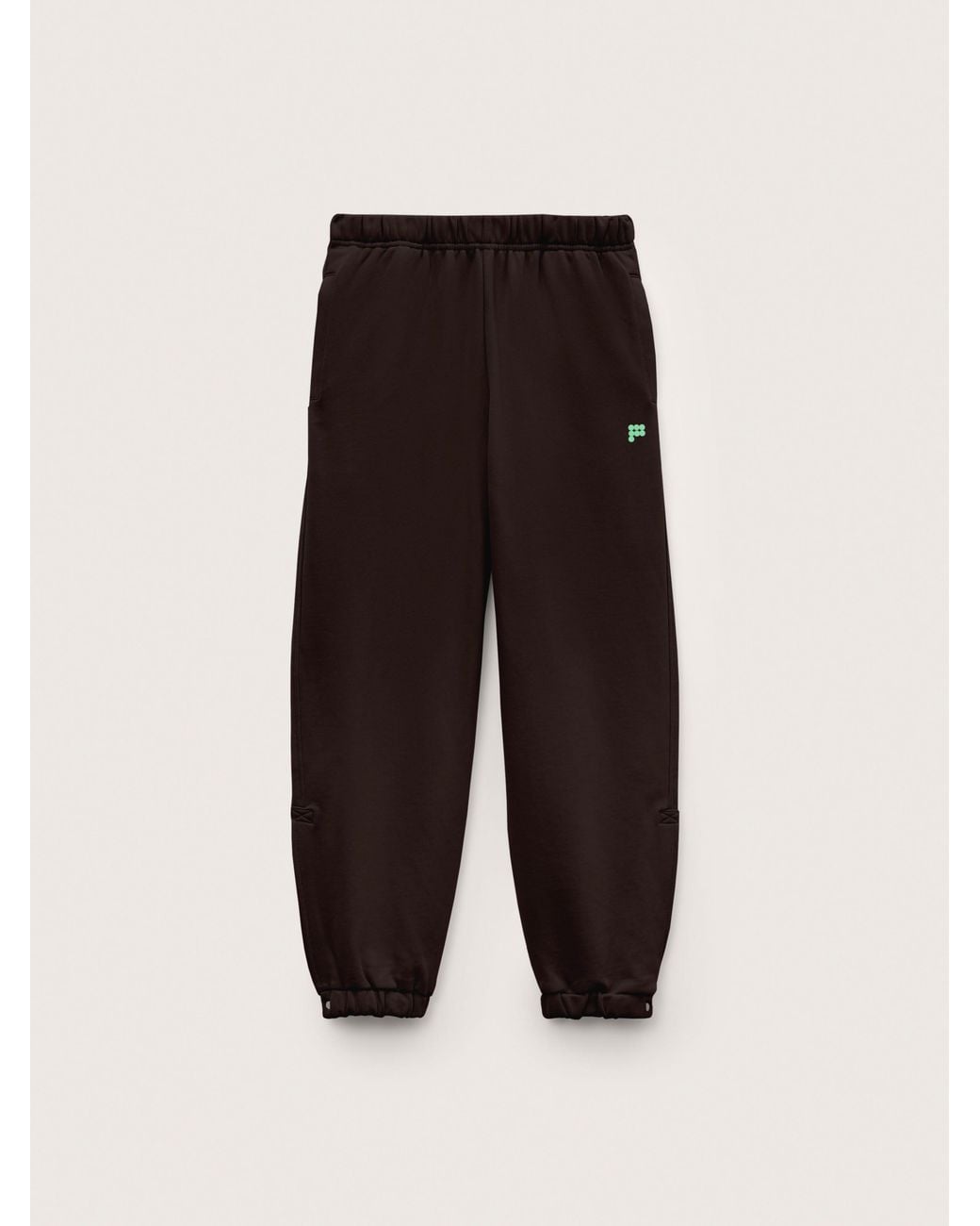 PANGAIA Natural Midweight Logo Track Pants—Obsidian Core