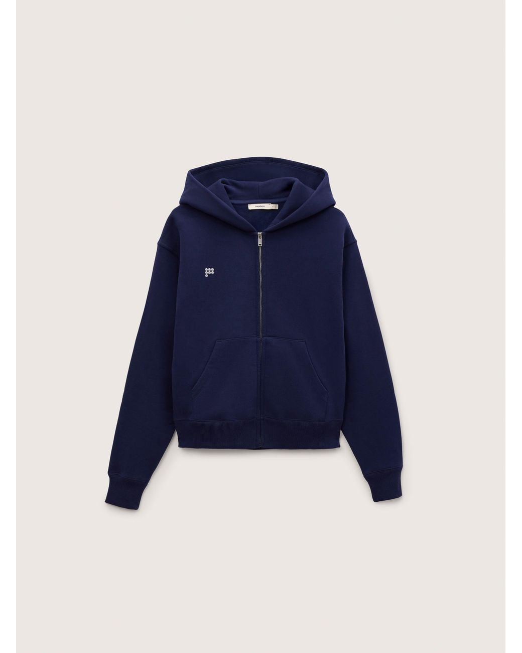 PANGAIA Blue Heavyweight Zip Up Hoodie—Ocean for men