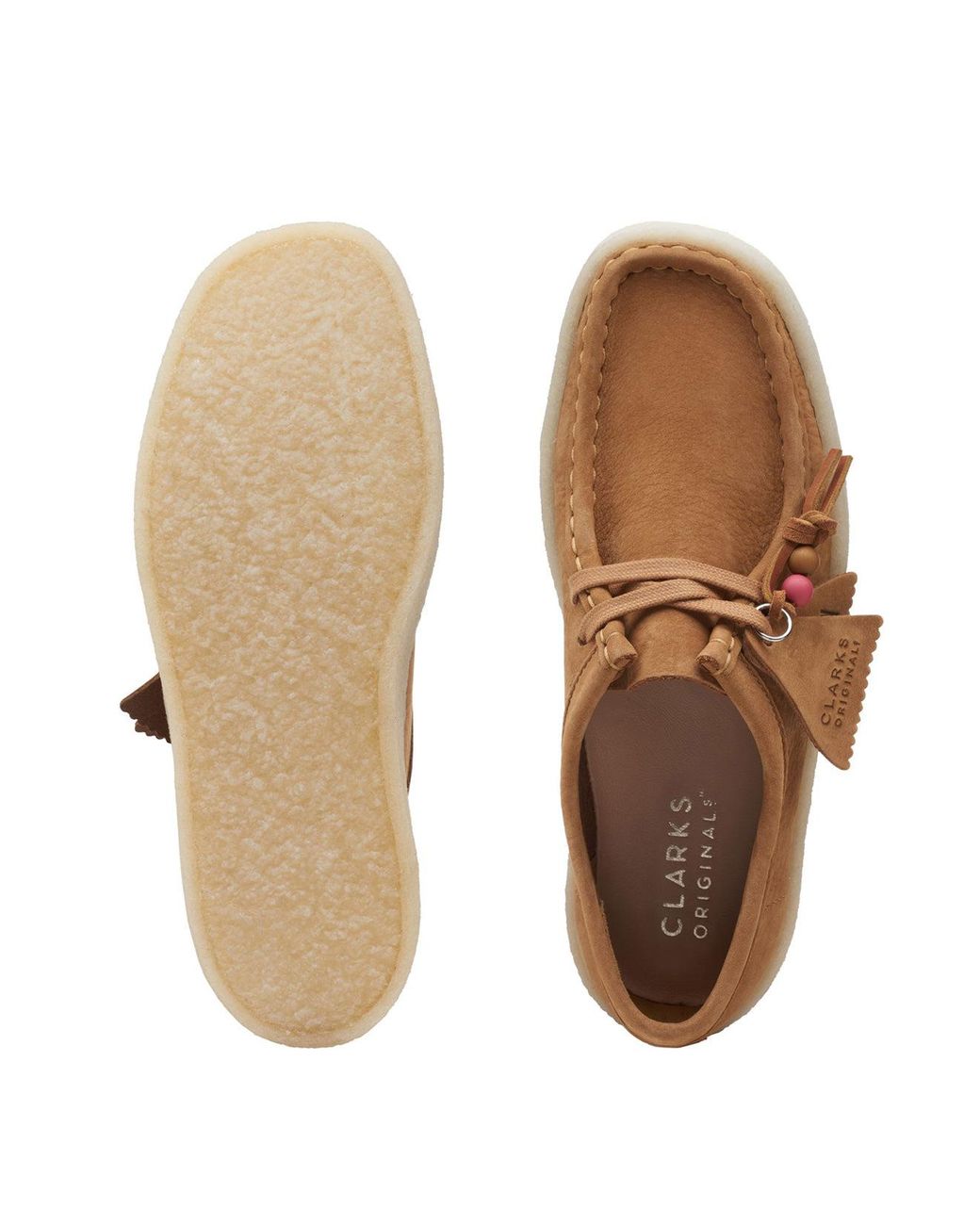 Clarks Rubber Wallabee Cup Shoes Tan Nubuck in Brown - Save 1% | Lyst