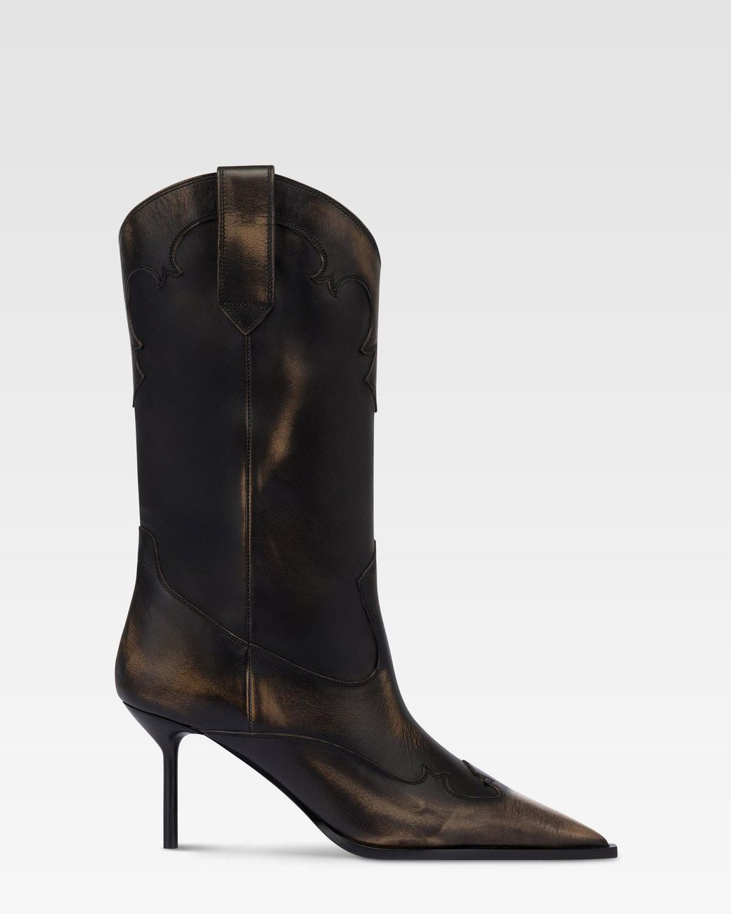 Paris Texas Black Brushed Leather Boot