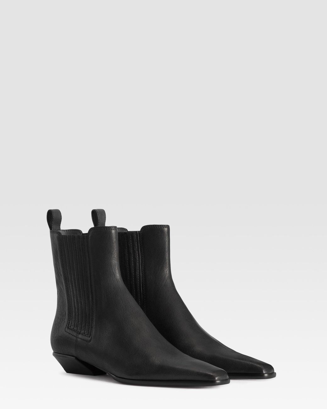 Paris Texas Black Leather Ankle Boot