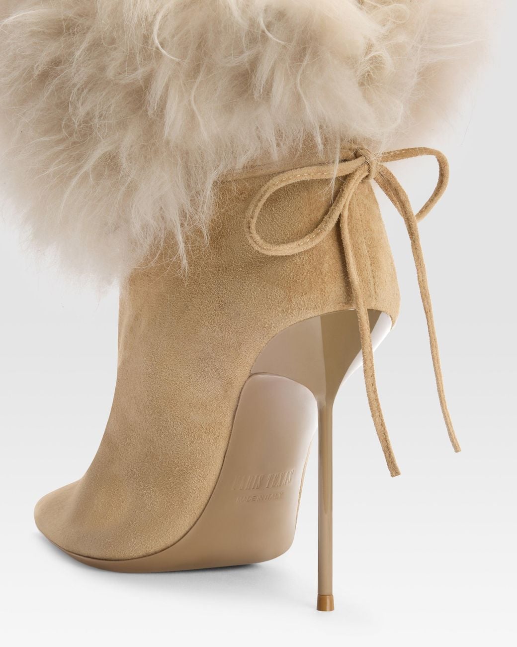 Paris Texas Natural Suede Ankle Boot Lined