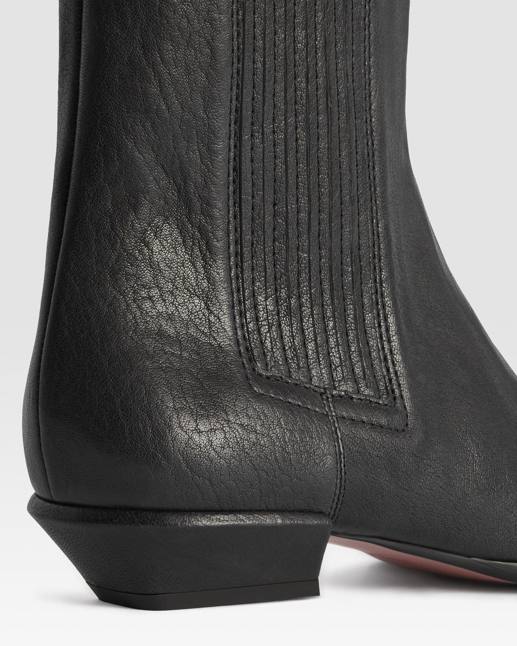 Paris Texas Black Leather Ankle Boot