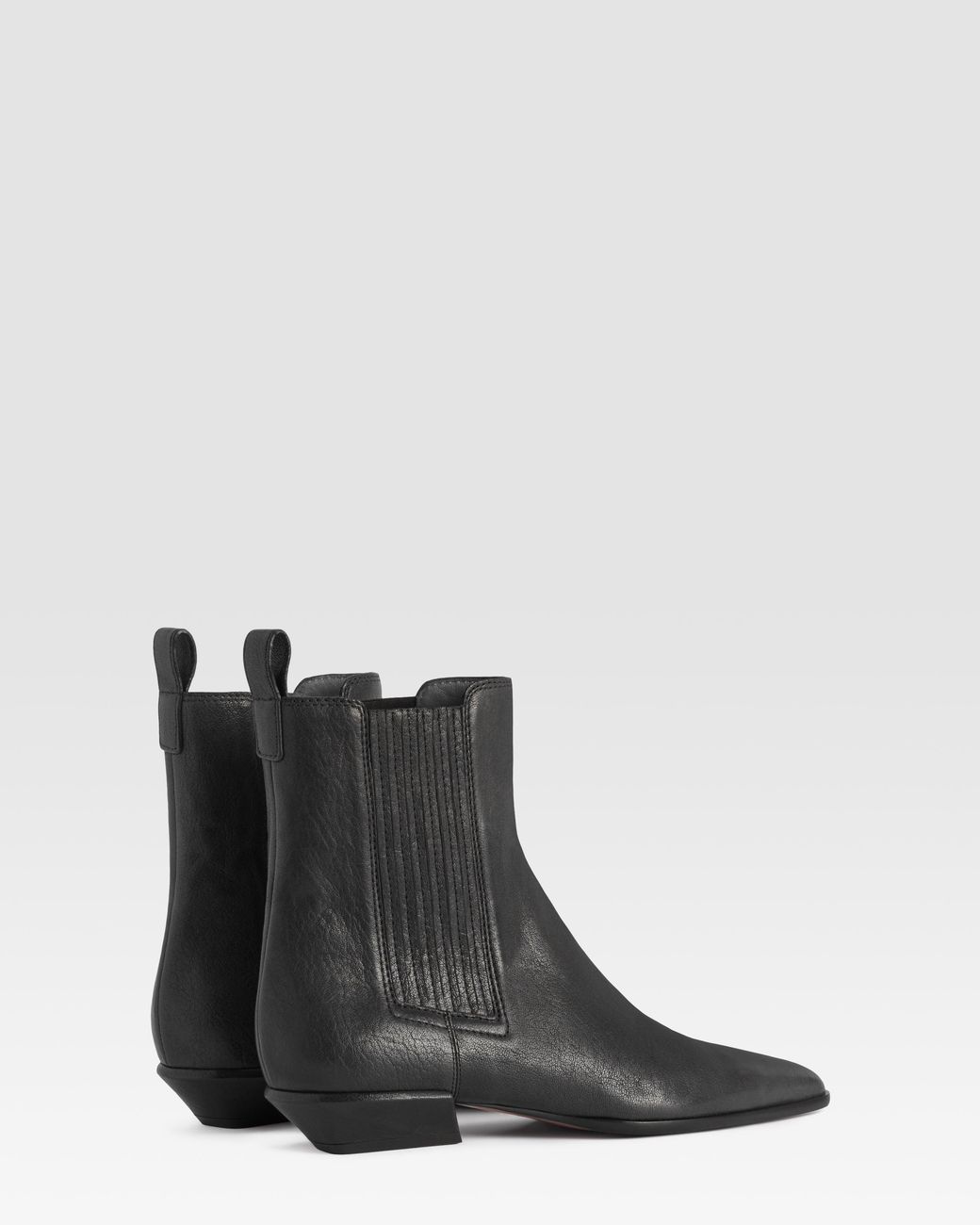 Paris Texas Black Leather Ankle Boot