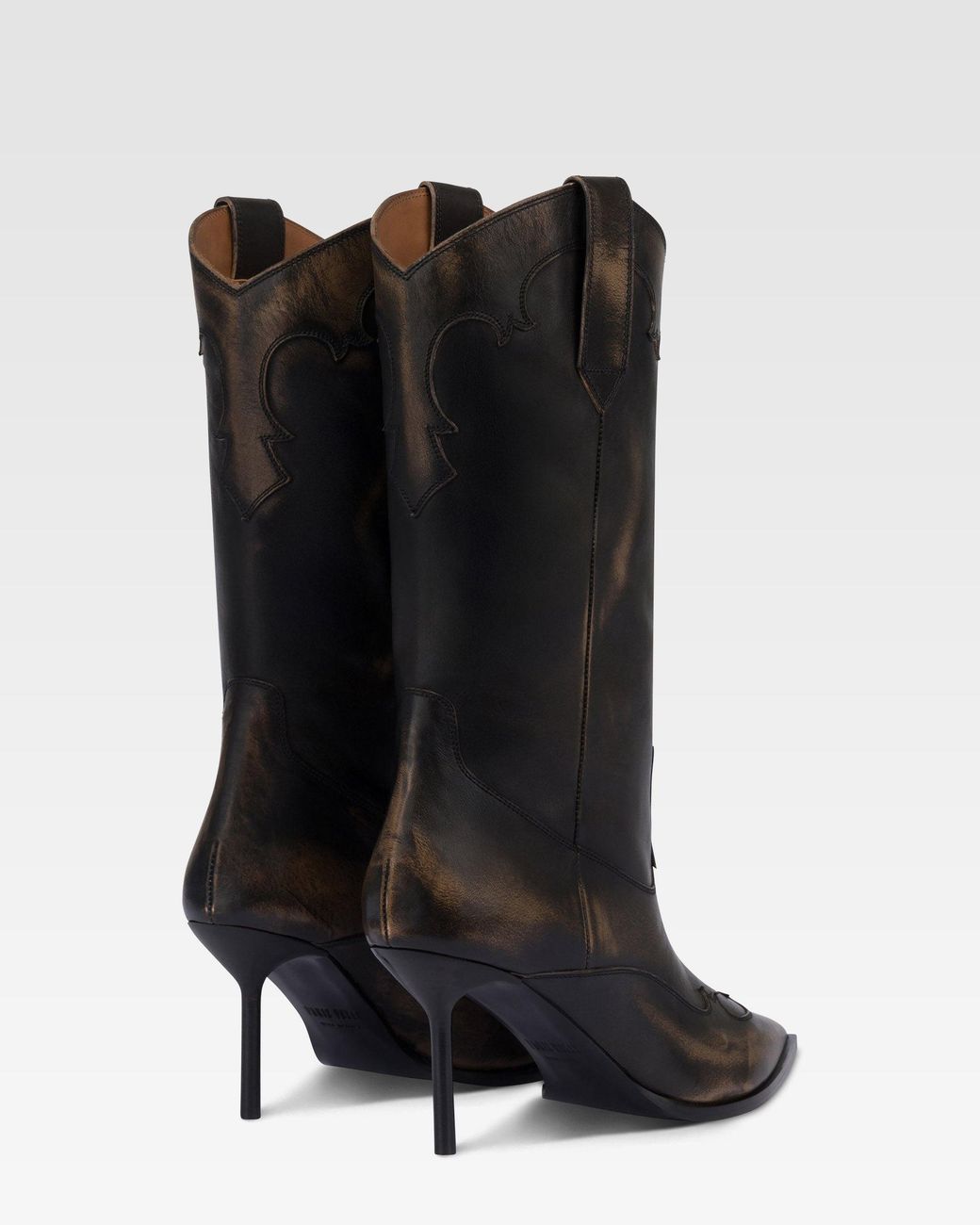 Paris Texas Black Brushed Leather Boot