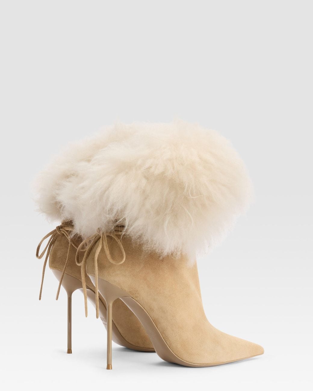 Paris Texas Natural Suede Ankle Boot Lined