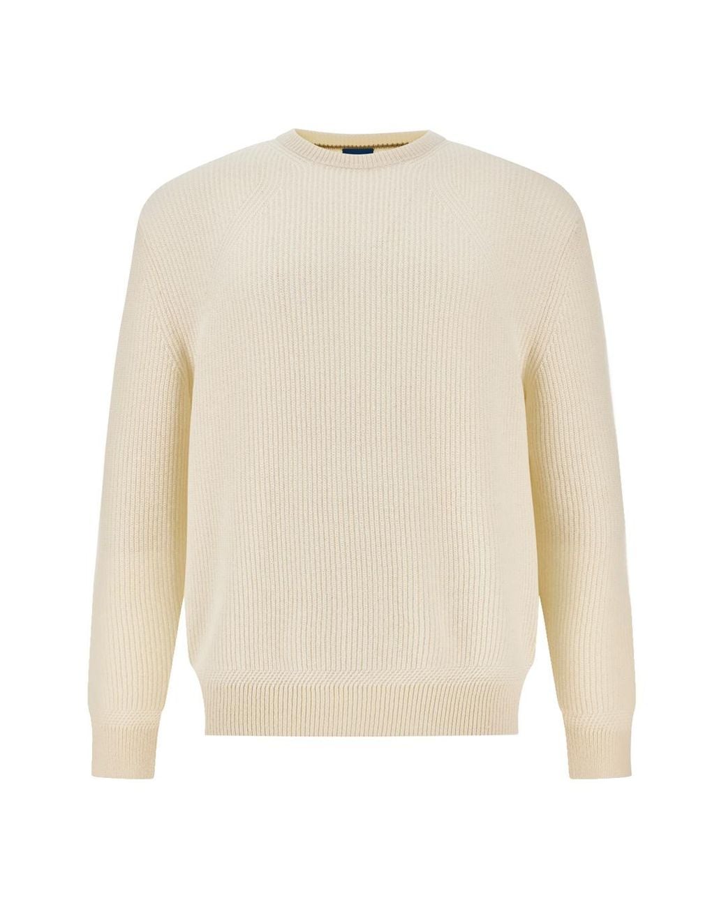 Paul & Shark White Piuma Wool Crewneck Sweater for men