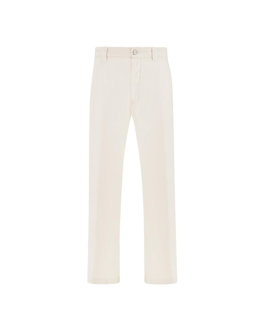 Paul & Shark White Garment-Dyed Stresa Trousers for men