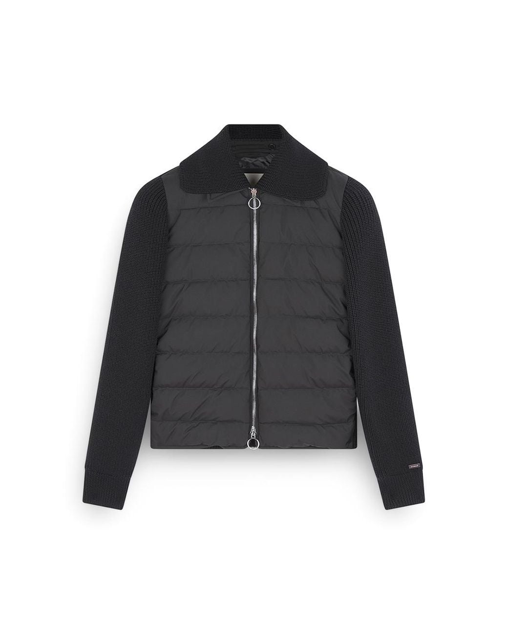 Paul & Shark Black Hybrid Zip-Up Blouson