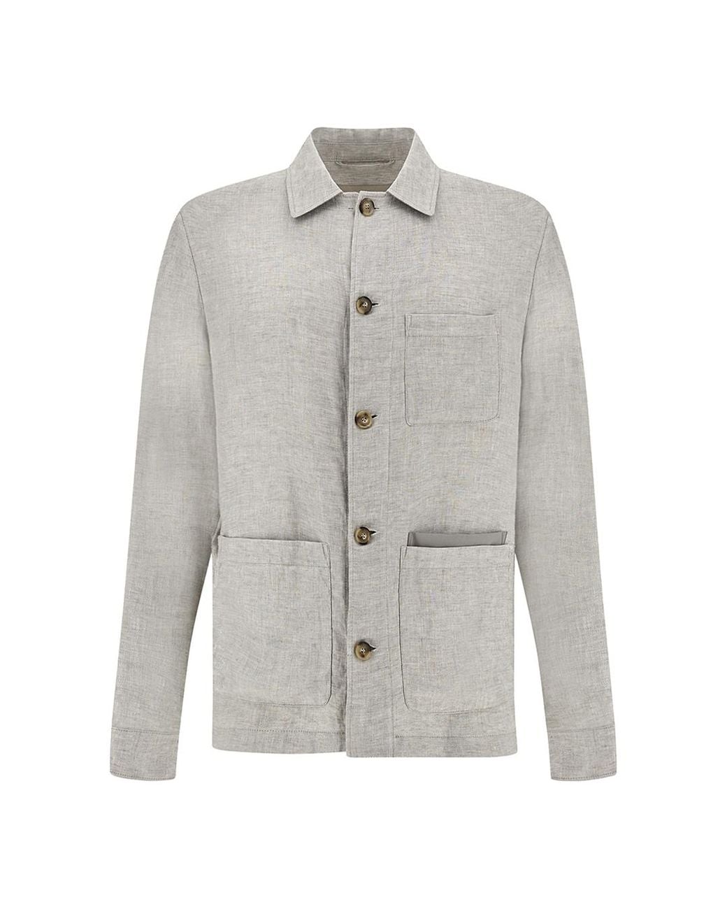 Paul & Shark Gray Chore Overshirt for men