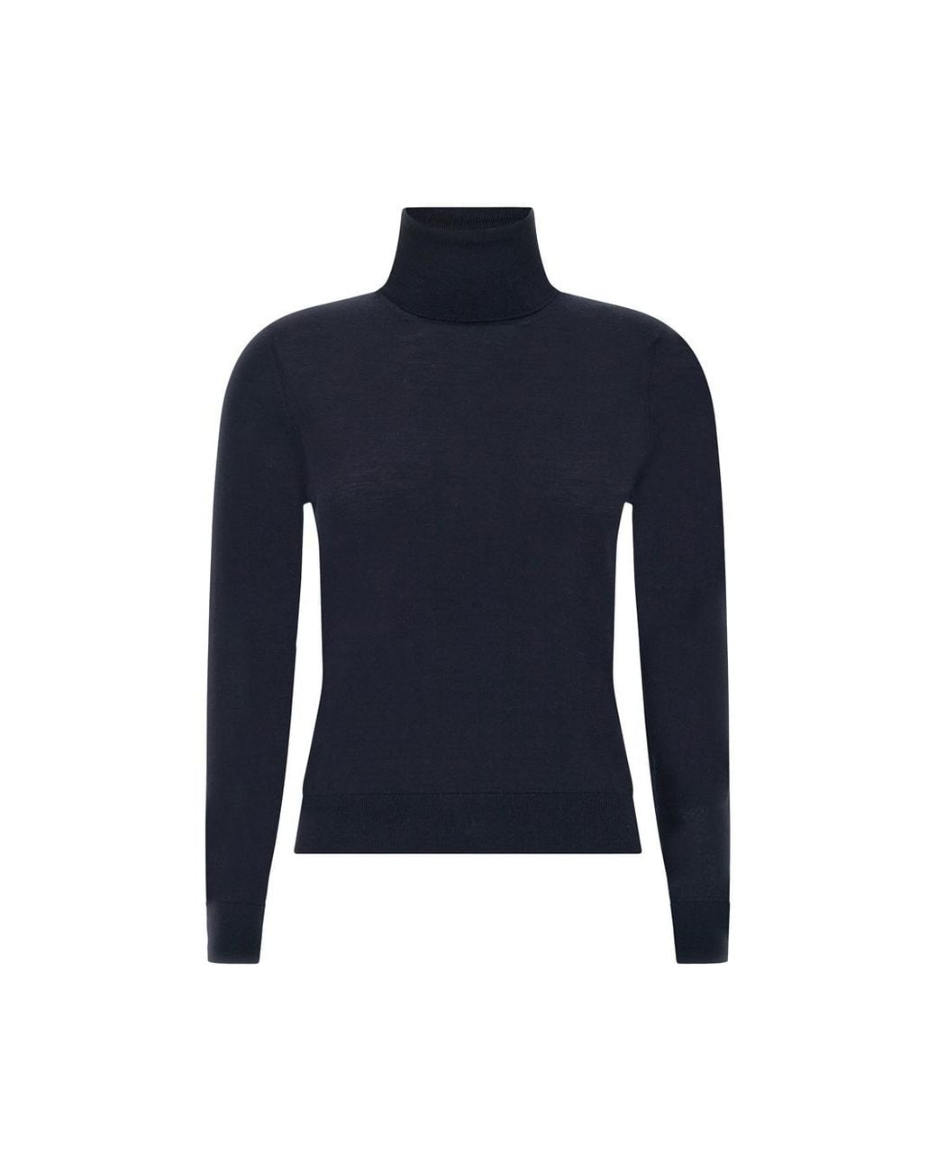 Paul & Shark Blue Merino Wool Turtleneck Sweater