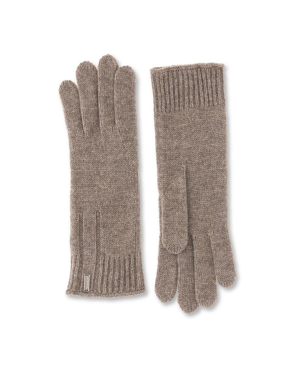 Paul & Shark Brown Wool And Cashmere Gloves