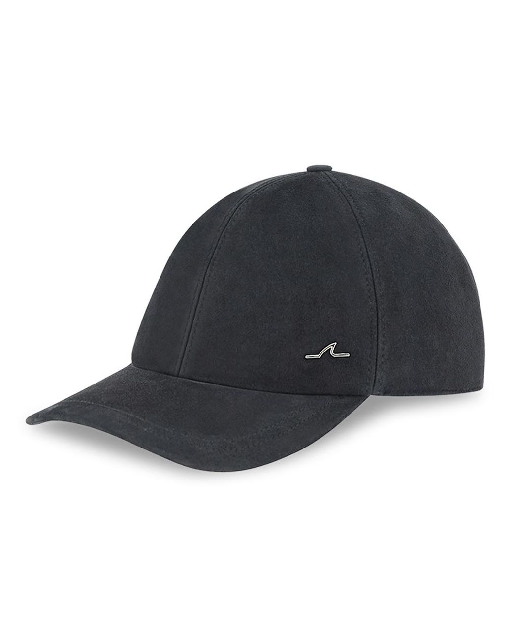 Paul & Shark Black Aqualeather Suede Baseball Cap for men