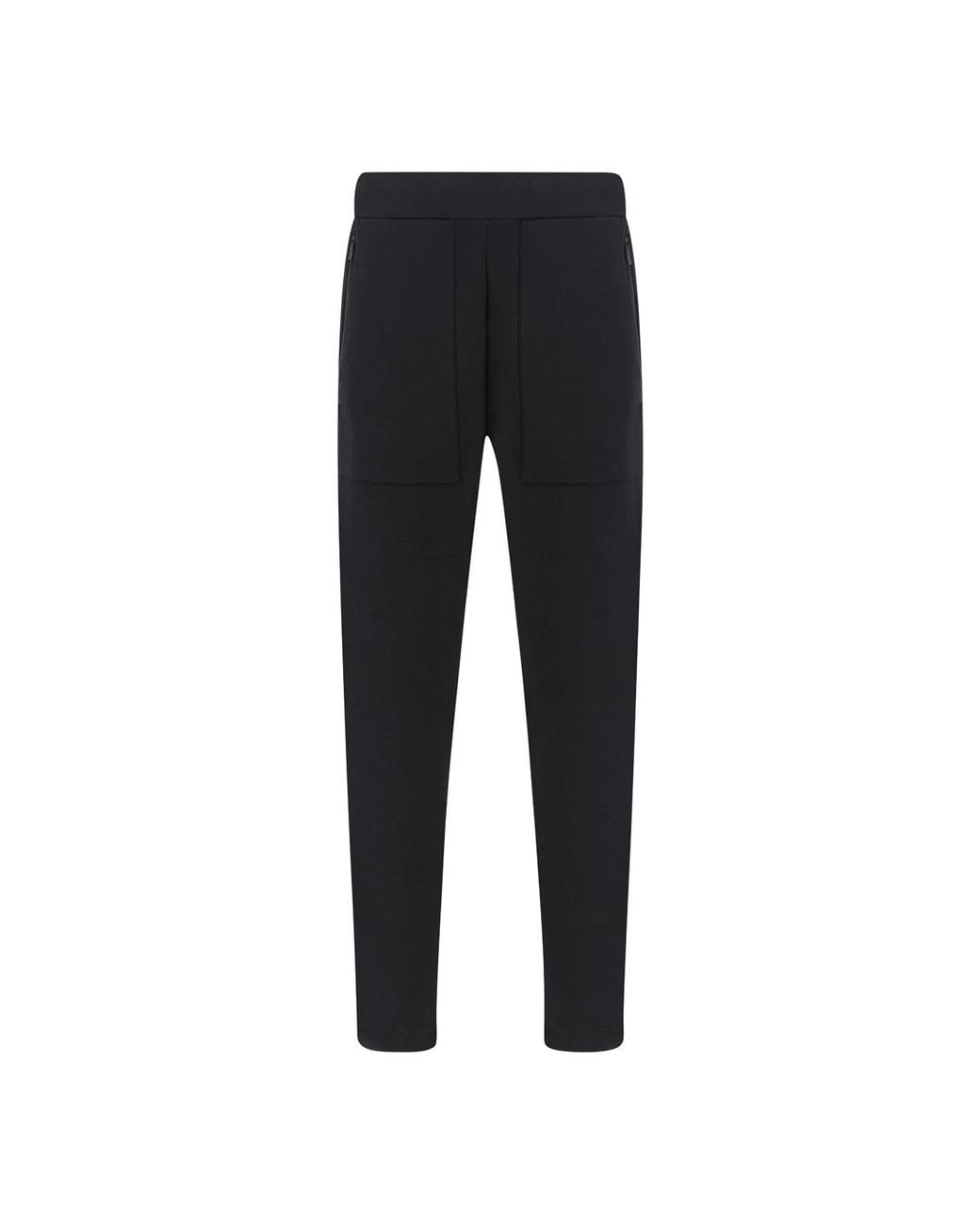 Paul & Shark Black Jogger Trousers With Alcantara Details for men