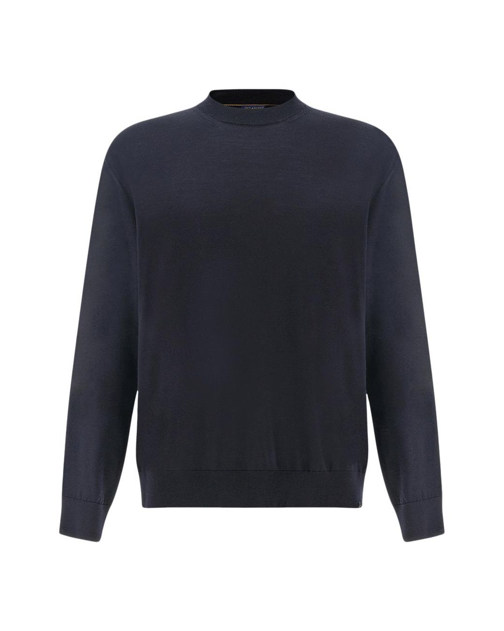 Paul & Shark Blue 140's Superfine Merino Wool Crewneck Sweater for men