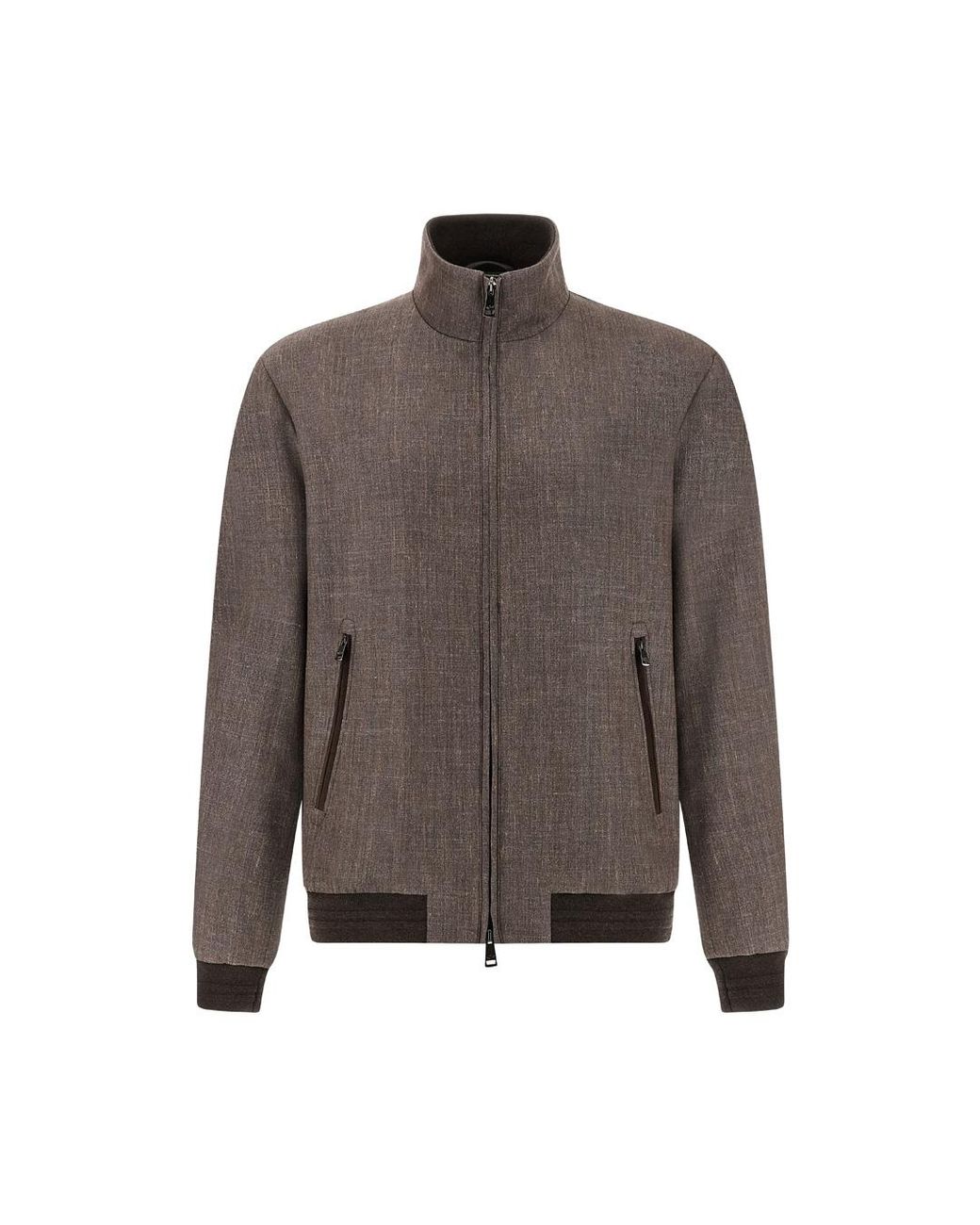 Paul & Shark Brown Jersely Blouson for men