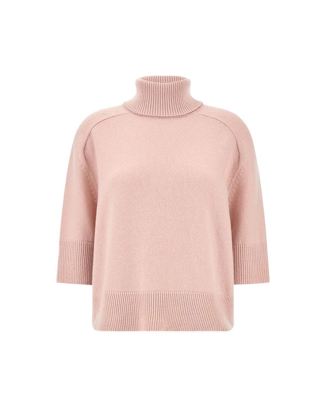 Paul & Shark Pink Wool And Cashmere Turtleneck Sweater