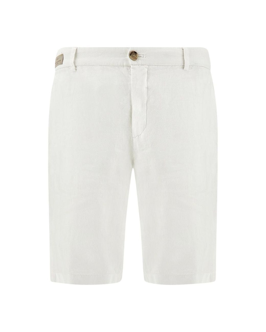 Paul & Shark White Linen Bermuda for men